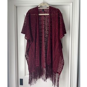 NWOT Lane Bryant Fringe Kimono